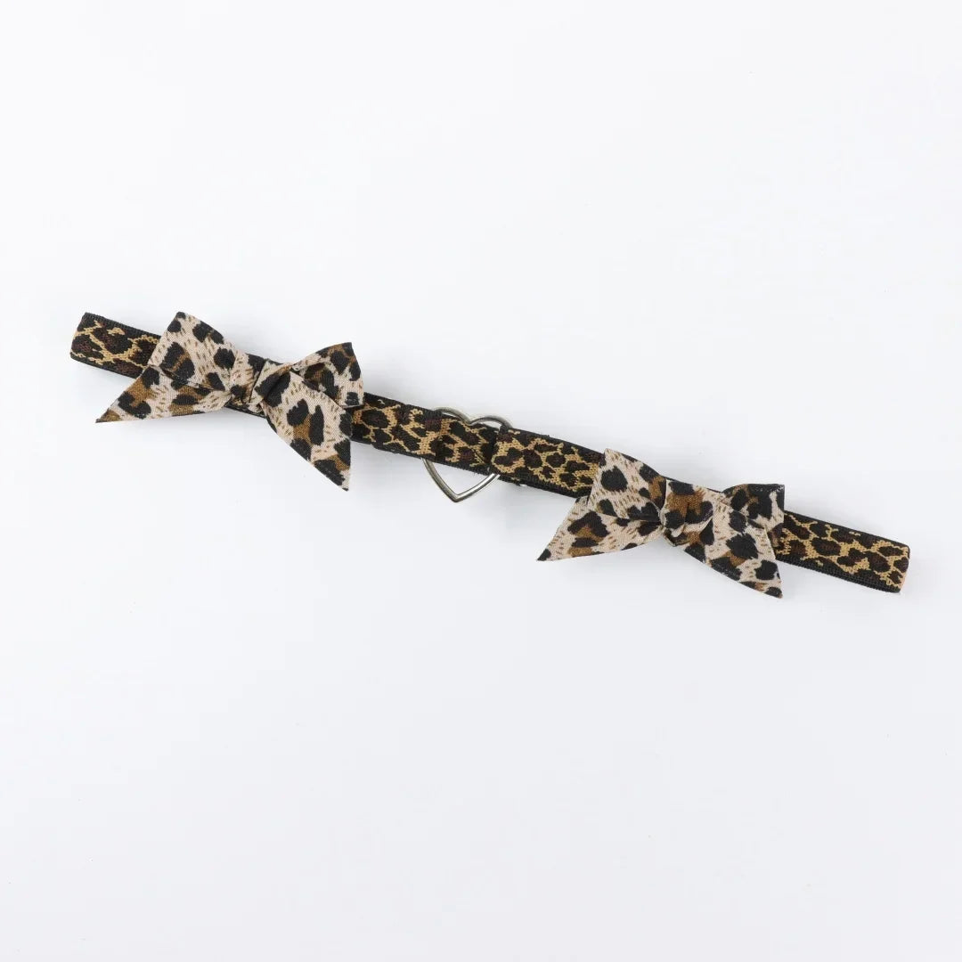 UYEE Leopard Print Bow Heart Leg Garter Belt Sexy Elastic Thigh Ring