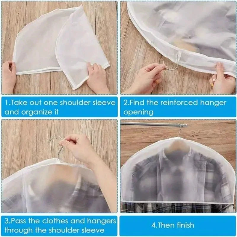 Waterproof Hanging Clothes Dust Cover | PEVA Garment Bag