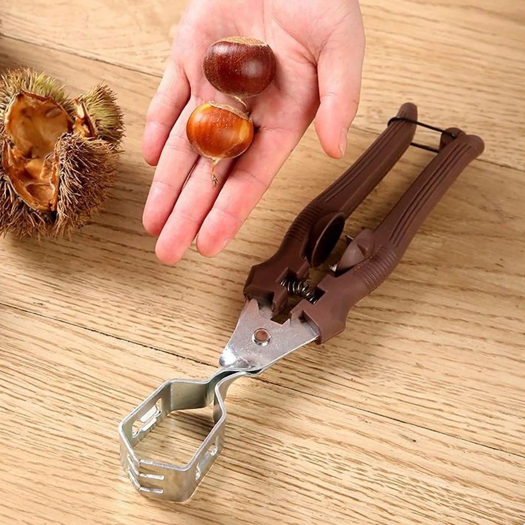 Manual Chestnut Cracker & Nut Opener for Pecans, Walnuts
