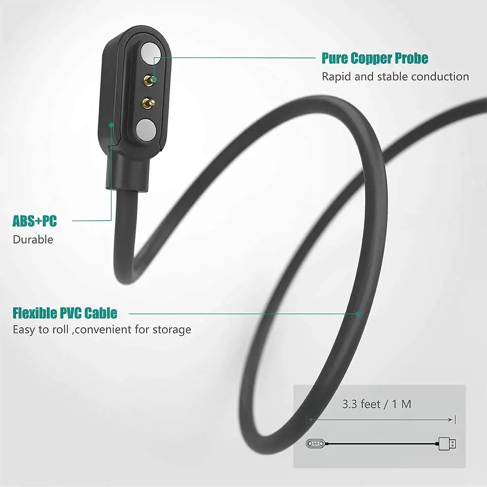 Magnetic USB Charger for AMAZTIM C20, Kospet Tank & GT600