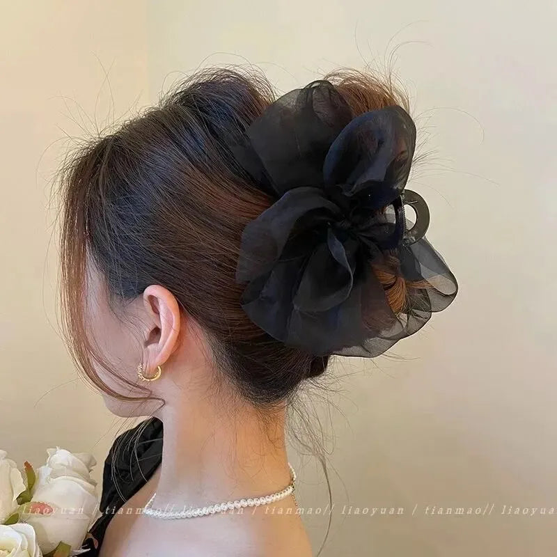 Elegant Net Ponytail Braid Claw Clip Hairpin | Women's Hair Accessory