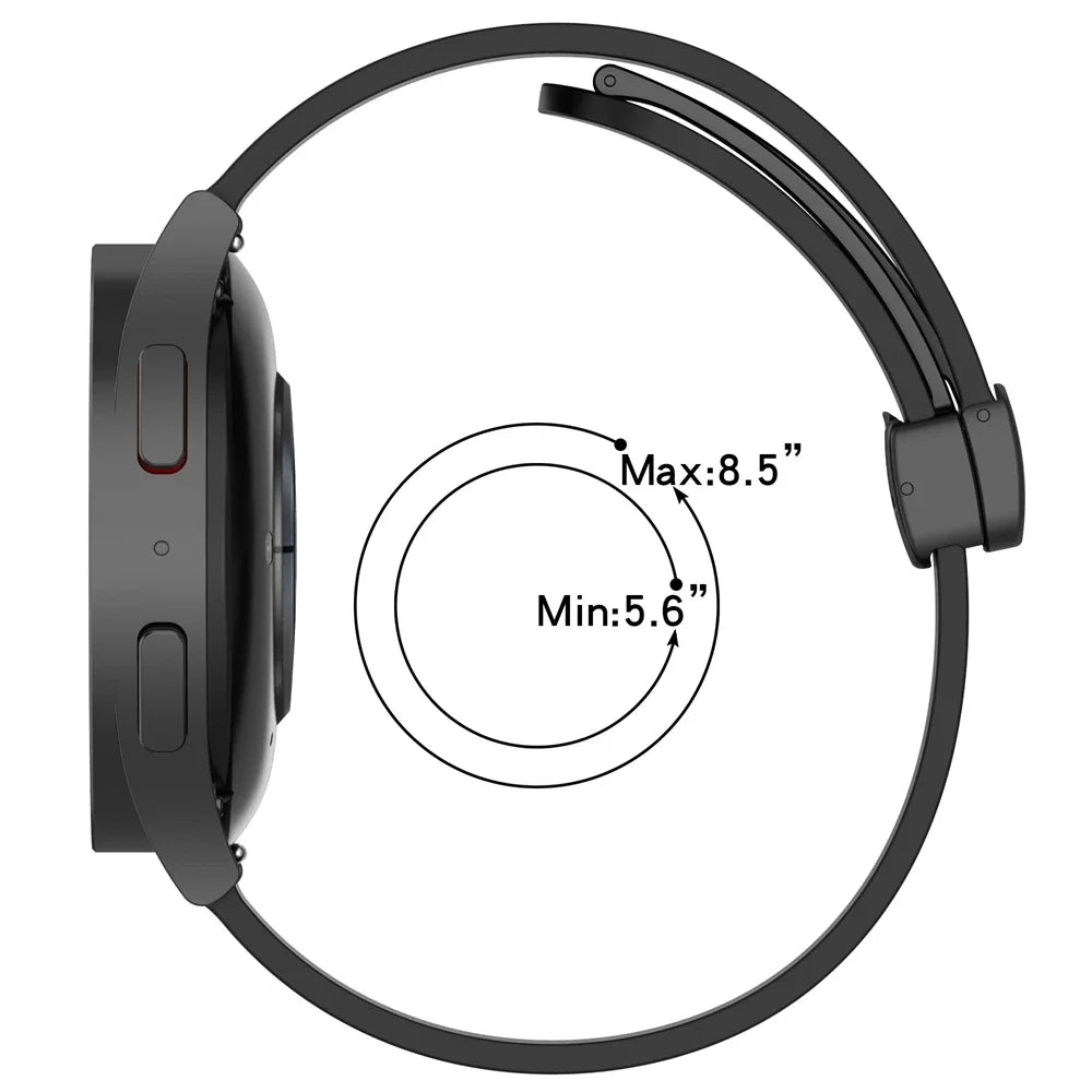 20mm Magnetic Silicone Band for Samsung Galaxy Watch 7/6/5/4