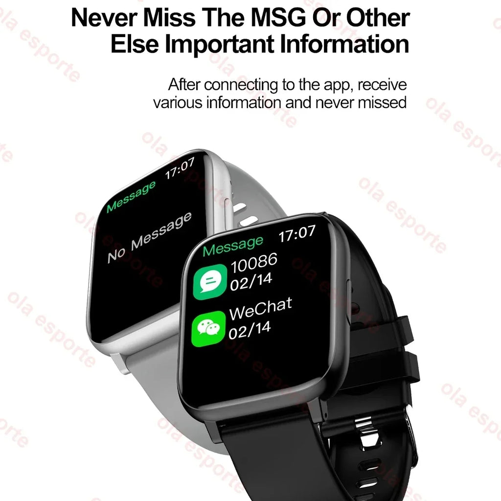 1.77" Full Touch Smartwatch | Heart Rate, SpO2 & Fitness Tracker