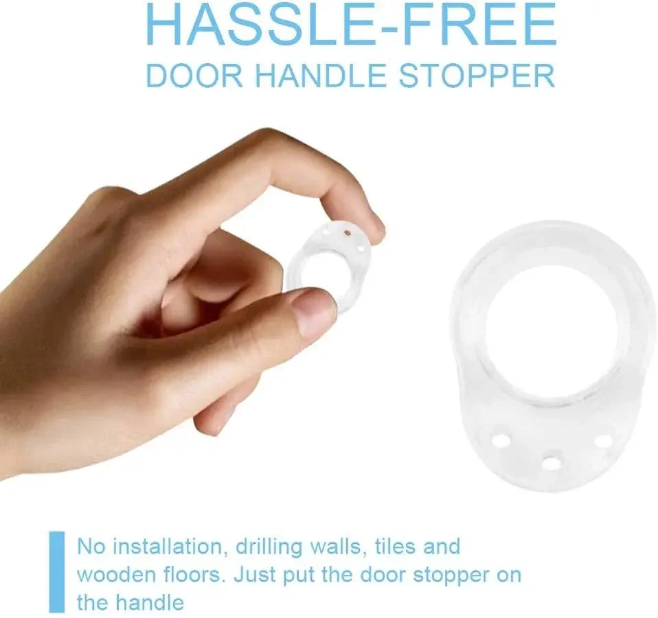 Transparent Silicone Door Stop Wall Protector – Baby Safety