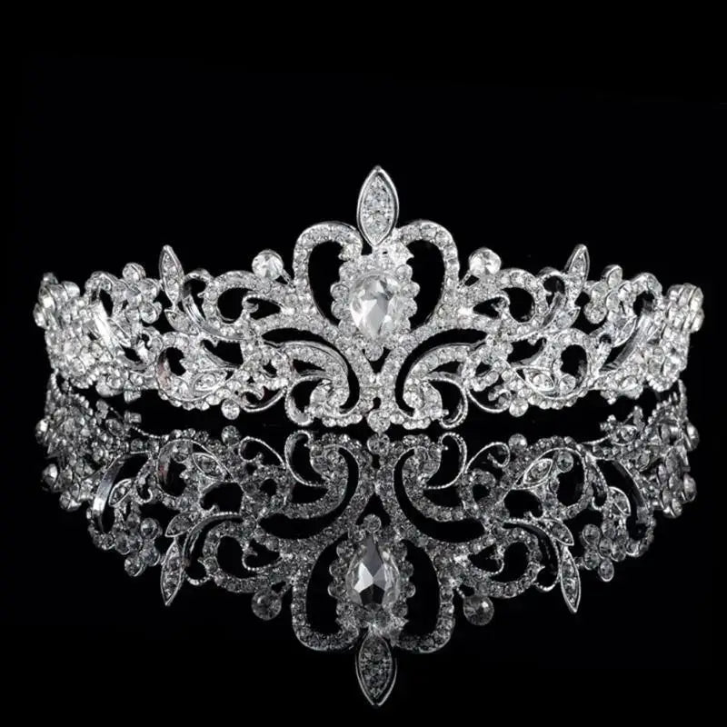 Luxury Diamond Crown Tiara – Bridal Wedding Princess Headpiece