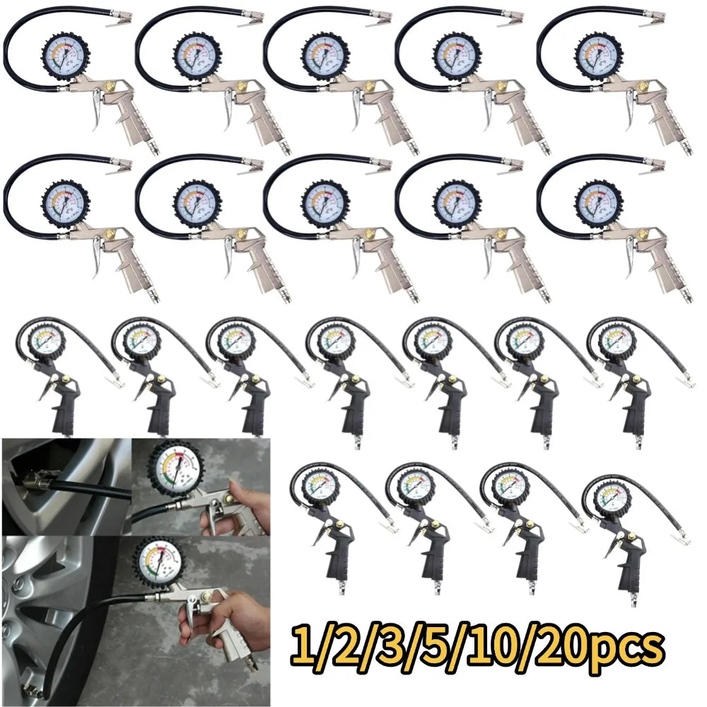 220 PSI Tire Pressure Gauge Gun for Car, SUV & Motorcycle