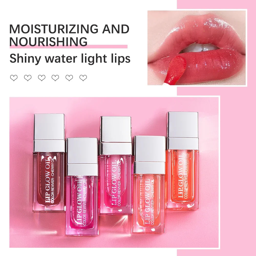 Tinted Lip Glow Oil | Plumping Gloss with Cherry Seed Oil