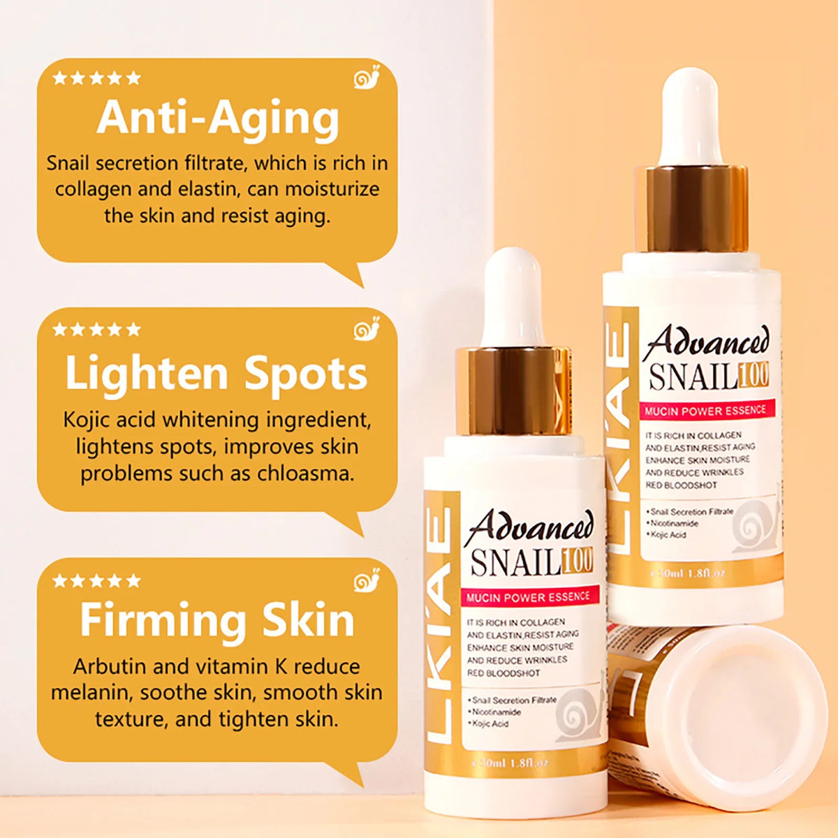 AILKE Snail Mucin Brightening Essence + Collagen | 50ml