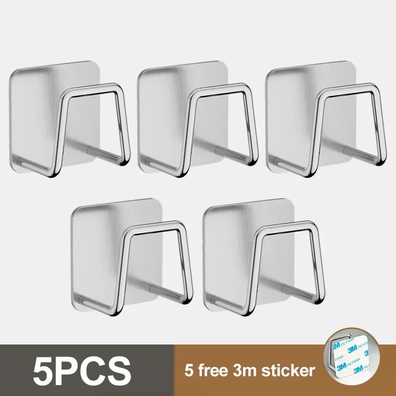 1 2 3 4 Stainless Steel Hanging Hook Storage Rack Sink Sponges Drain