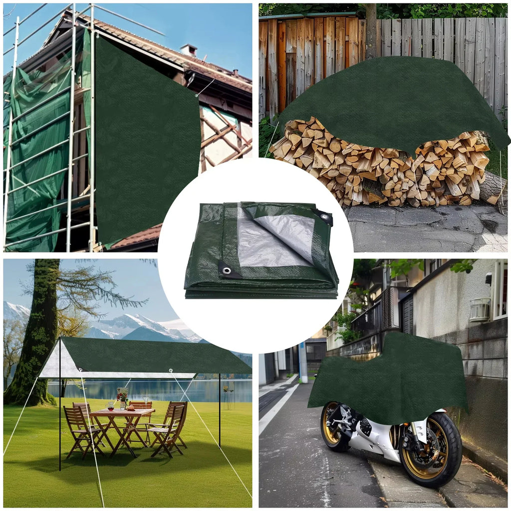 Heavy Duty Waterproof Tarp | UV Resistant PE Tarpaulin + Grommets
