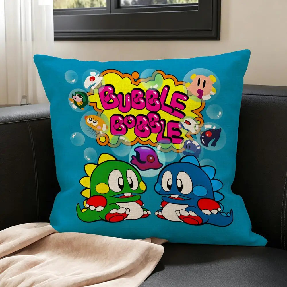 Bubble Bobble Linen Cushion Cover – Sofa, Bed & Chair Decor