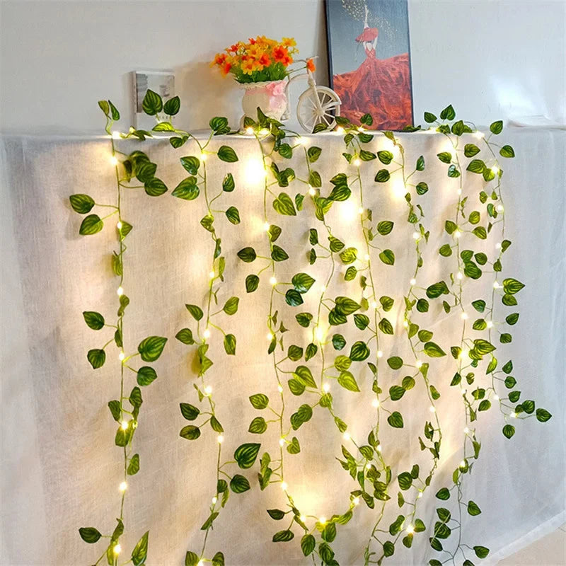 Flower Leaf LED String Lights – Battery Powered Fairy Decor
