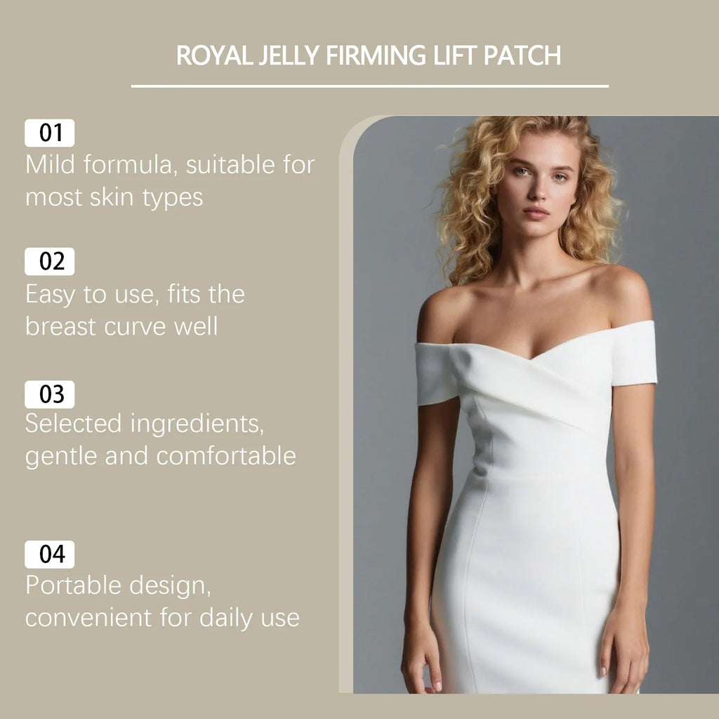 Firming Breast Patches – Royal Jelly, Retinol & Collagen | 4-Pack