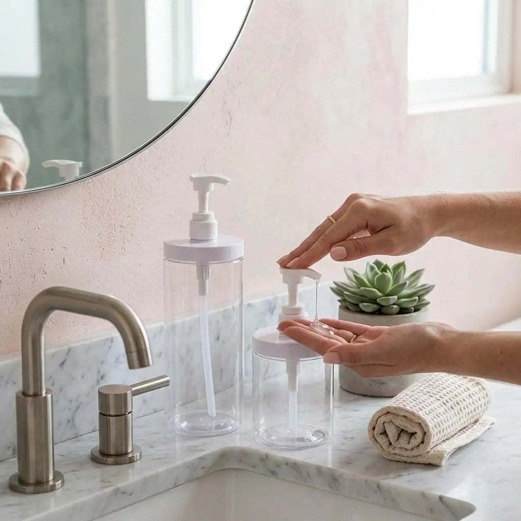 Refillable Pump Dispenser Bottle – Clear PET 500ml & 1000ml