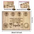 Wooden Tequila Shot Glass Serving Tray | Lemon & Salt Board