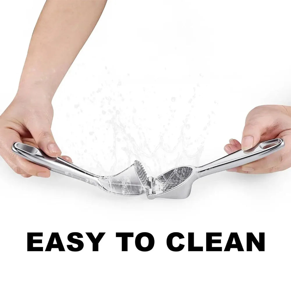 Stainless Steel Garlic Press Mincer – Detachable, Easy Clean