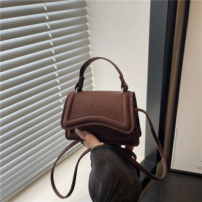 Women's Suede Mini Crossbody Bag | Small Square Handbag – JPXB