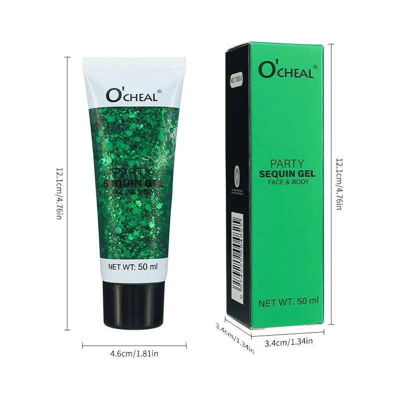 Party Sequin Glitter Gel – Waterproof & Sweat-Proof Body Glitter