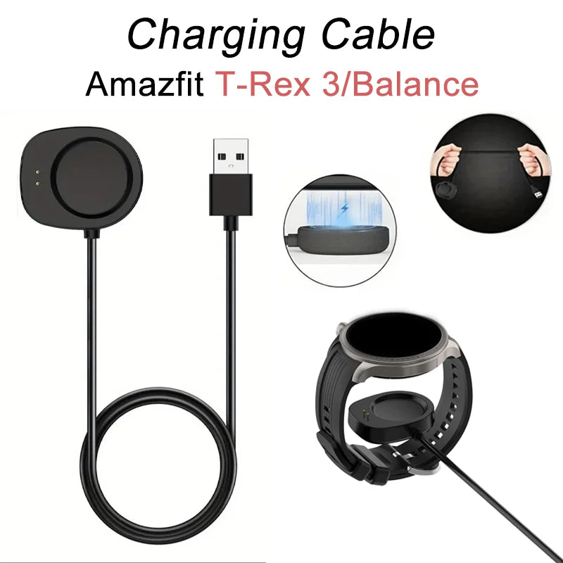 Amazfit T-Rex 3 / Balance 2 Magnetic USB Charger Cable 100cm