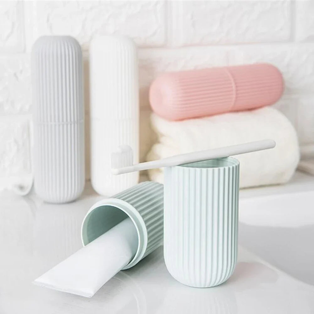 Portable Toothbrush & Toothpaste Travel Case Organizer