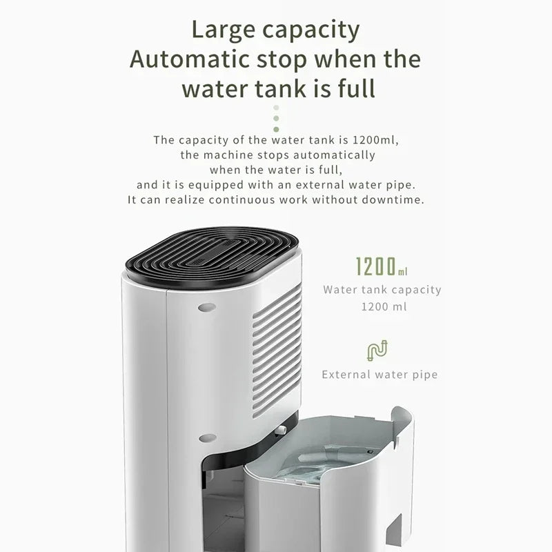 1200ml Portable Semiconductor Dehumidifier for Home & Rooms