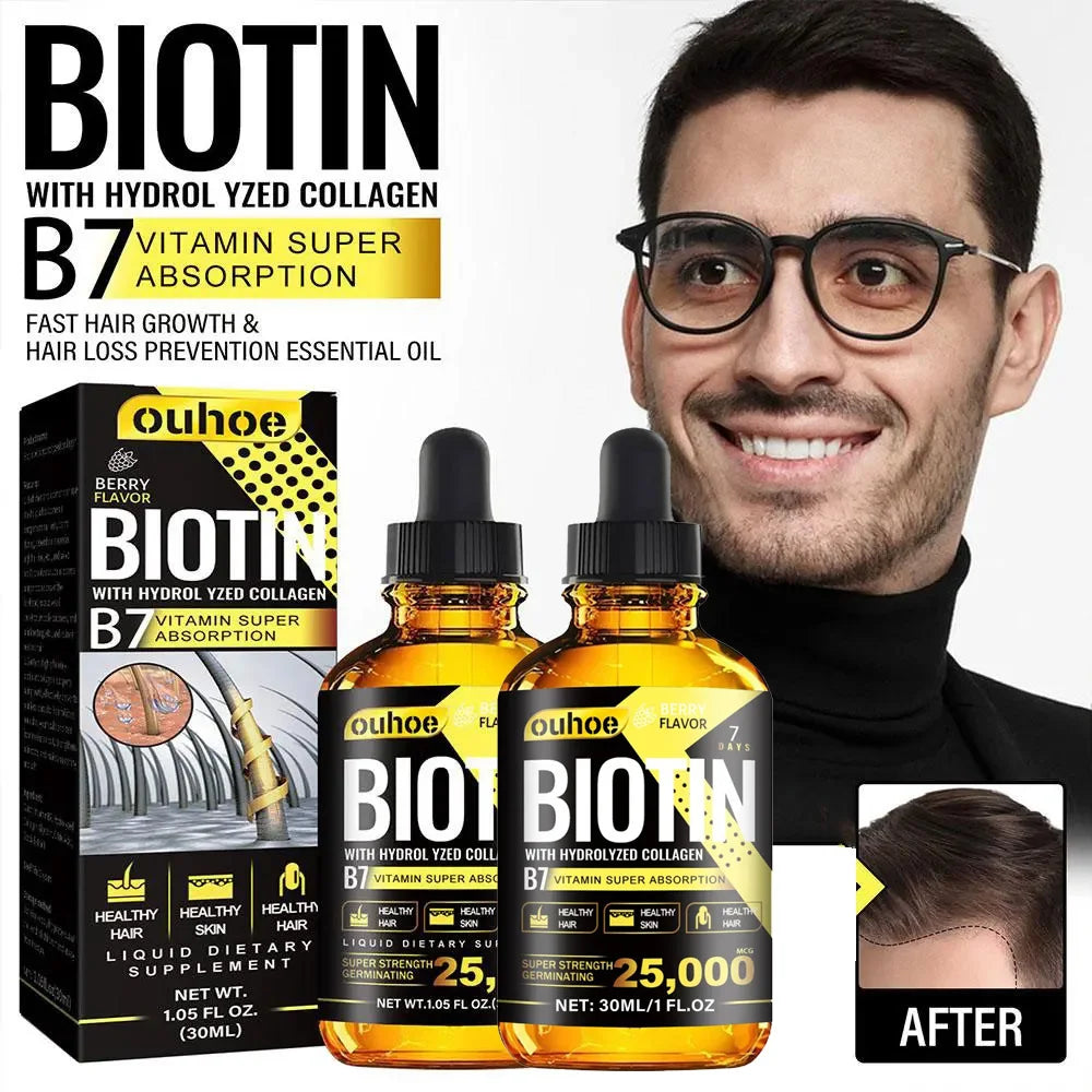 OUHOE Collagen B7 Vitamin Hair Essential Oil Moisturizes Softens Care