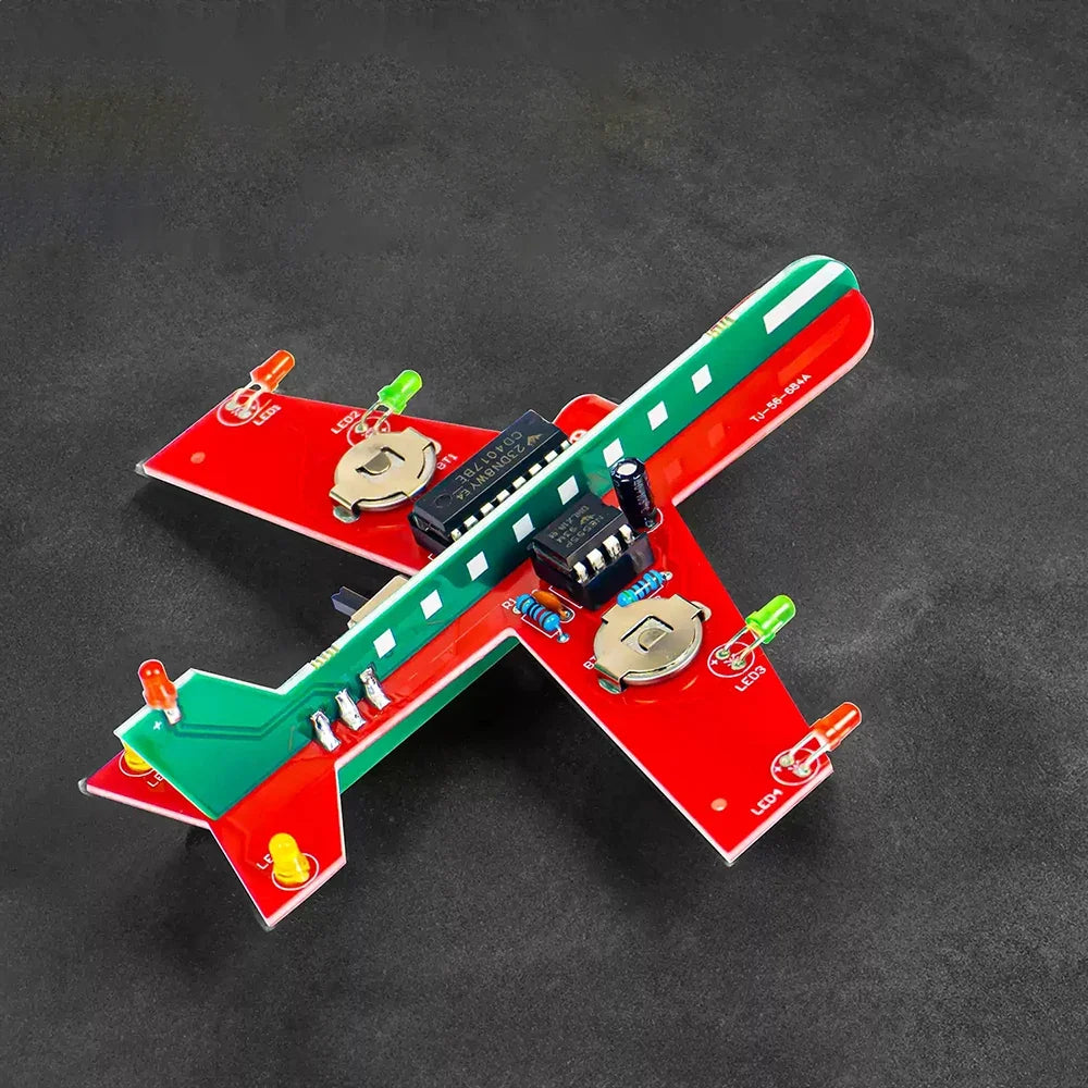 CD4017 Airplane Flow Lamp DIY LED Electronics Soldering Kit