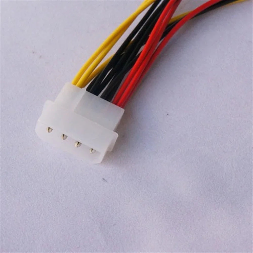 4-Pin Molex IDE Male to 3-Port Female Power Splitter Cable
