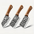 Mini 3-Piece Stainless Steel Kitchen Knife Set – Chef & Cleaver