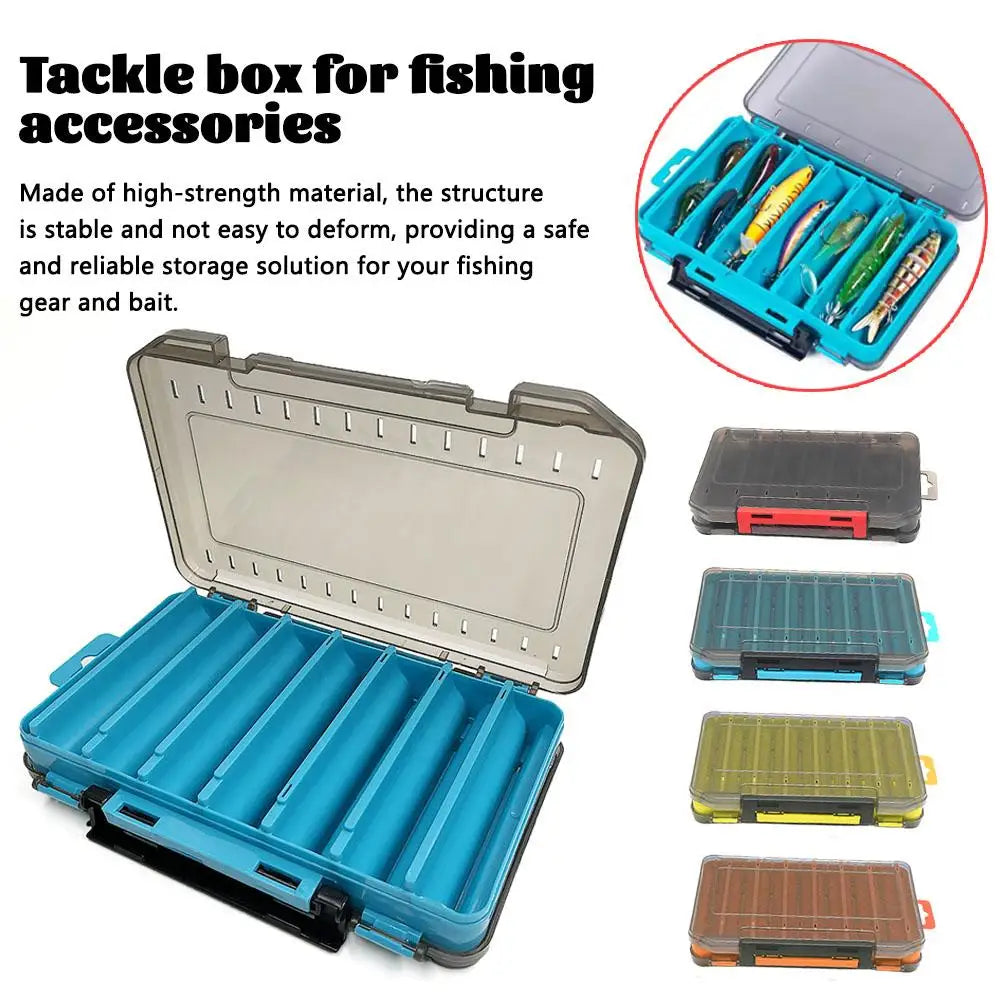 Double-Sided Fishing Tackle Box – Portable Bait Storage Case