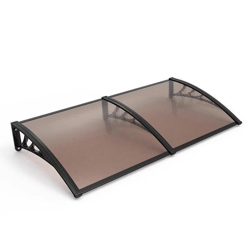 Arched Polycarbonate Door Awning – Wall Mounted Rain Canopy