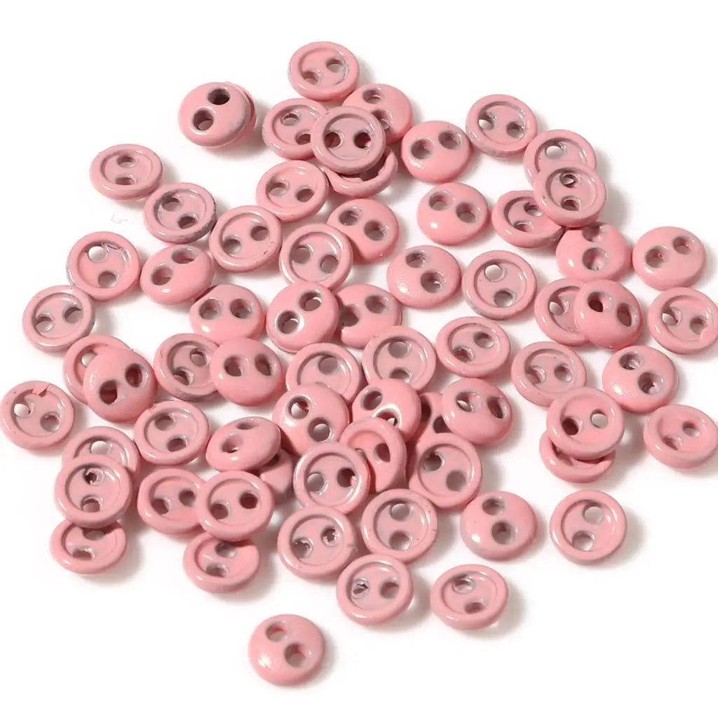 50pcs Mini Round Sewing Buttons 3/4/5mm – 2-Hole DIY Craft