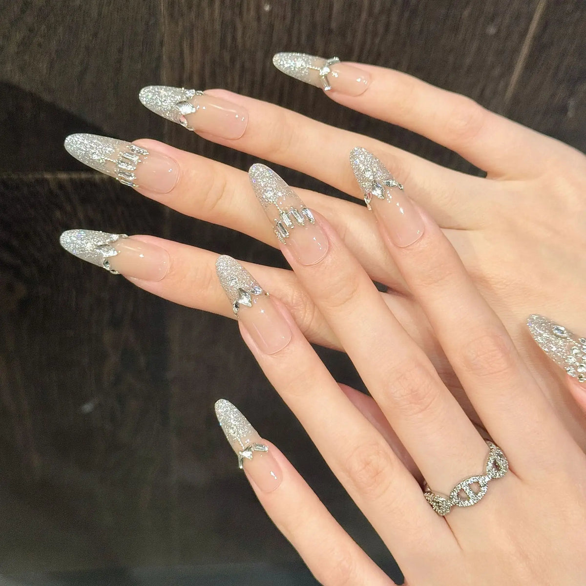 Handmade Press Nails Sweet Pink Ballet Lady Fake Nail Tips Wearable