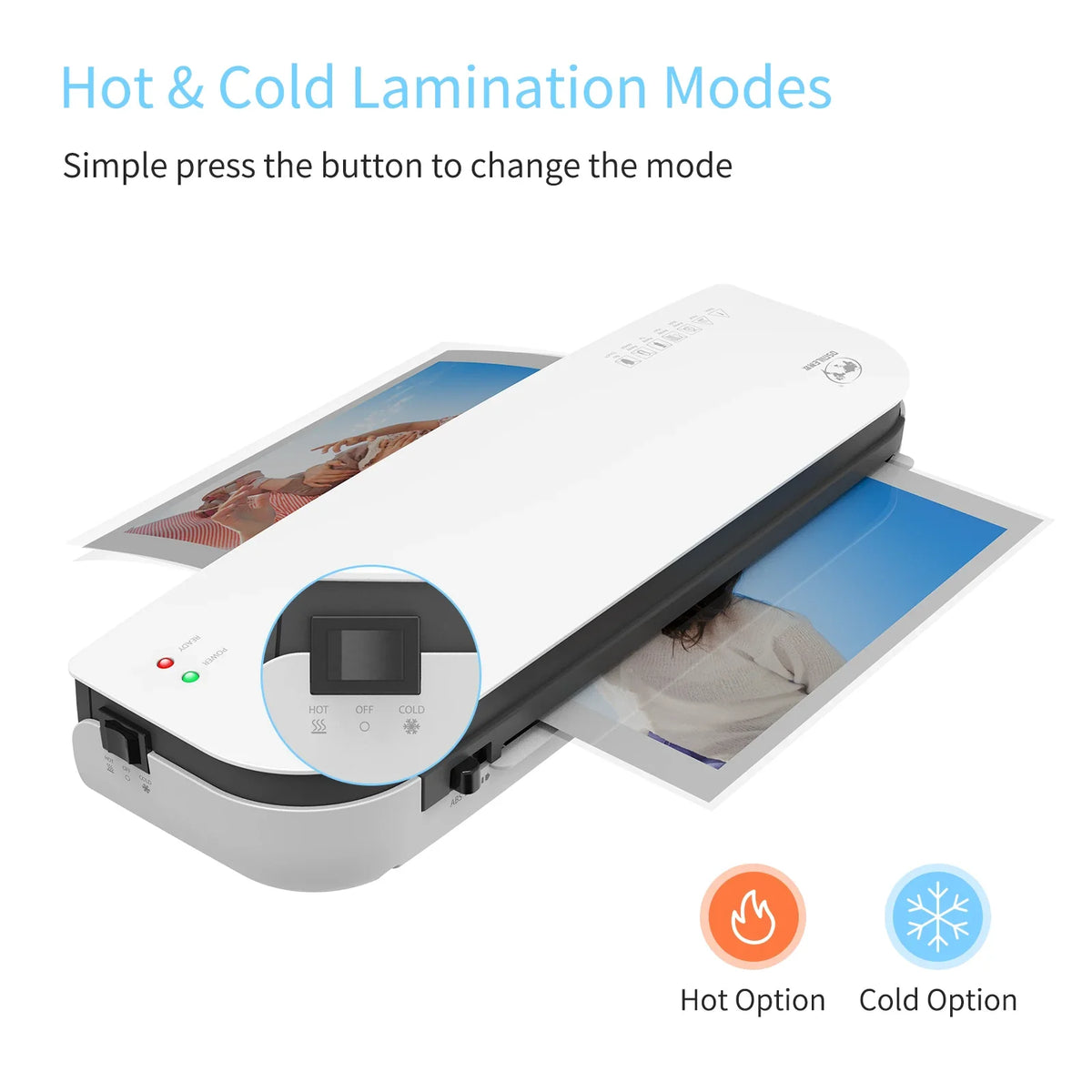OSMILE SL289 A4 Desktop Laminator | Hot & Cold, 9-Inch