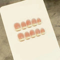 French Cat Eye Press On Nails – Nude Pink Set of 10