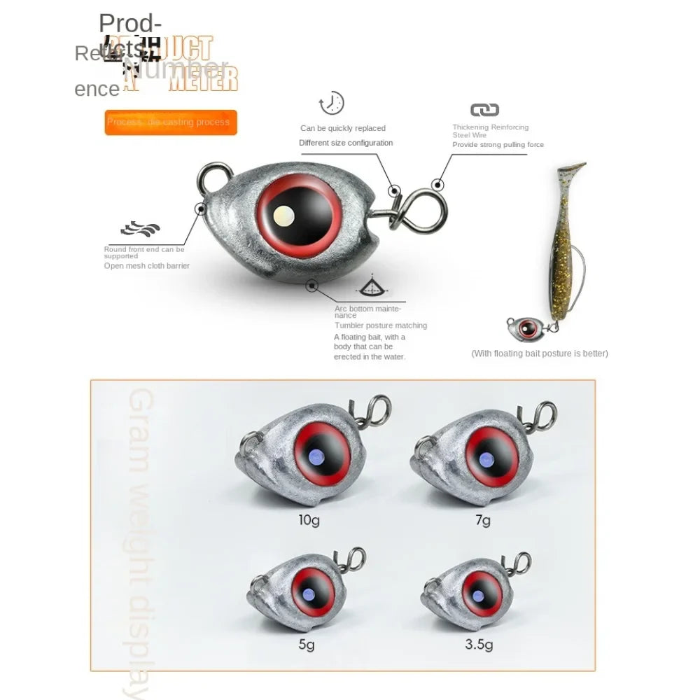 10 Pc Swimbait Jig Heads – Bass Fishing Lures 3.5g–10g