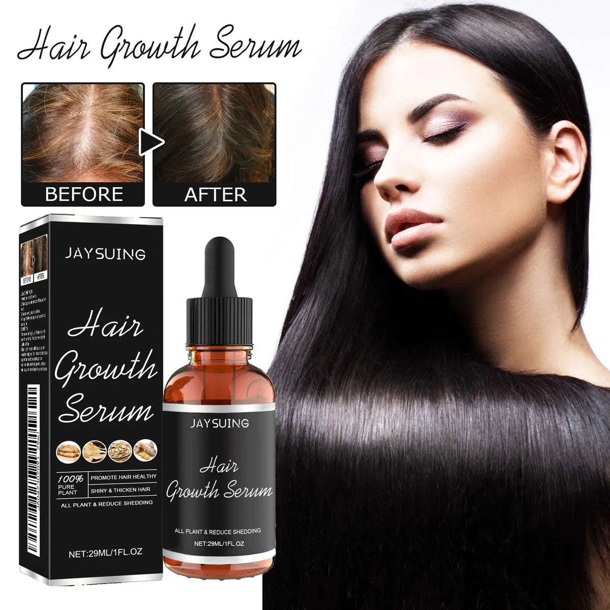 Jaysuing Hair Growth Essence Oil – Nourishing Scalp Serum