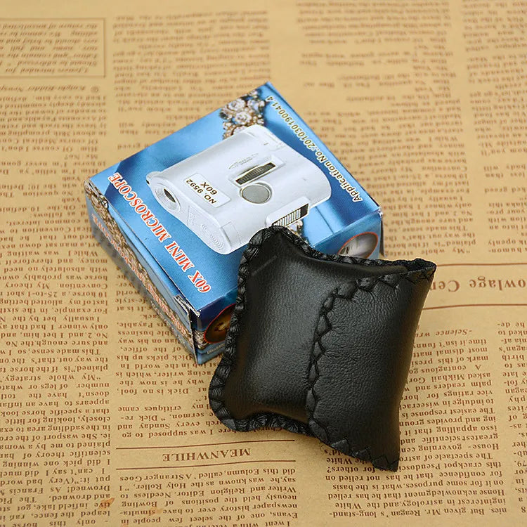 60X LED Pocket Magnifier – Jewelry Loupe & Currency Verifier