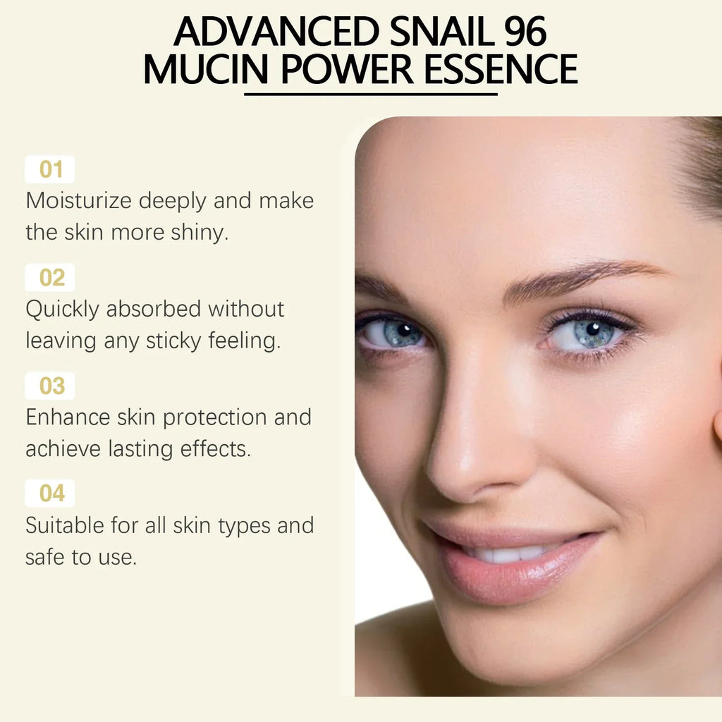 LAIKOU Snail 96 Mucin Power Essence | Hydrating Face Serum