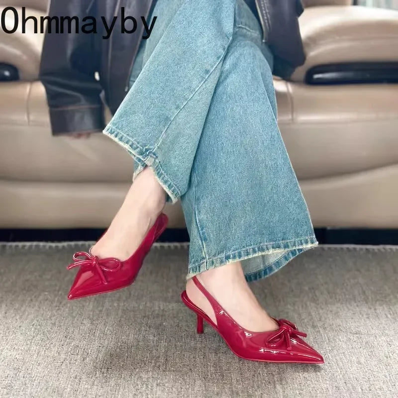 Women's High Heel Butterfly-Knot Sandals – Wedding Party