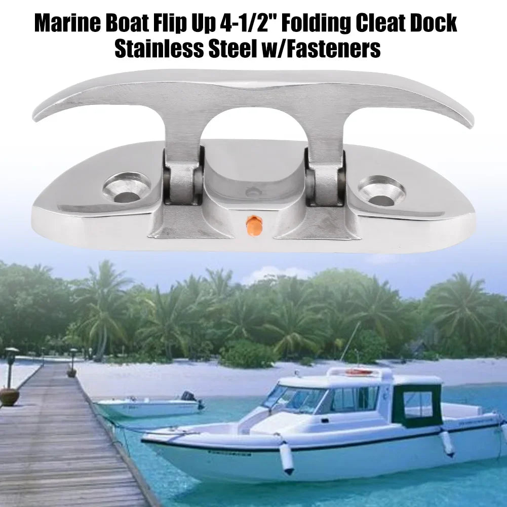 Boat Cleat Marine Folding Stainless Steel Up 4 1 2 Dock
