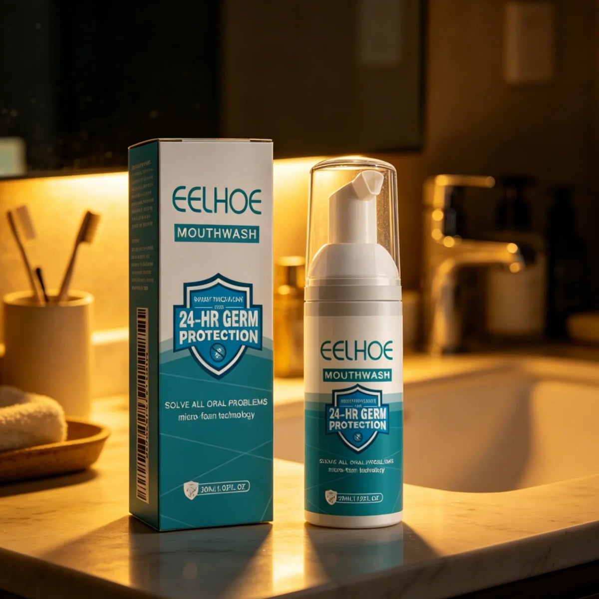 EELHOE Foam Mouthwash – Fresh Breath, Plaque & Gum Care 30ml