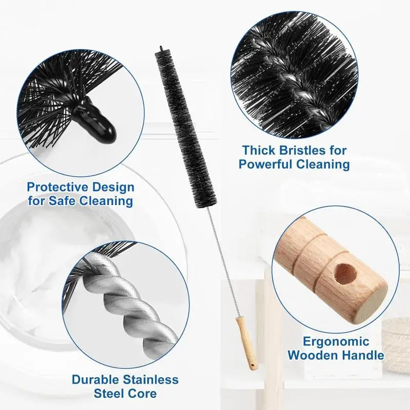 2-Pack 3-in-1 Dryer Vent Cleaner Kit – Lint & Crevice Brushes