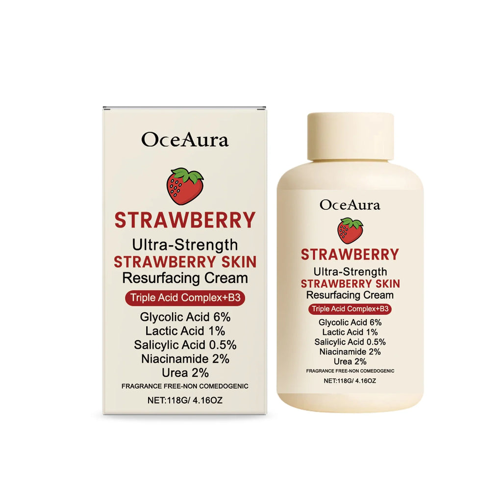 OceAura Strawberry Body Cream – Niacinamide & Salicylic Acid