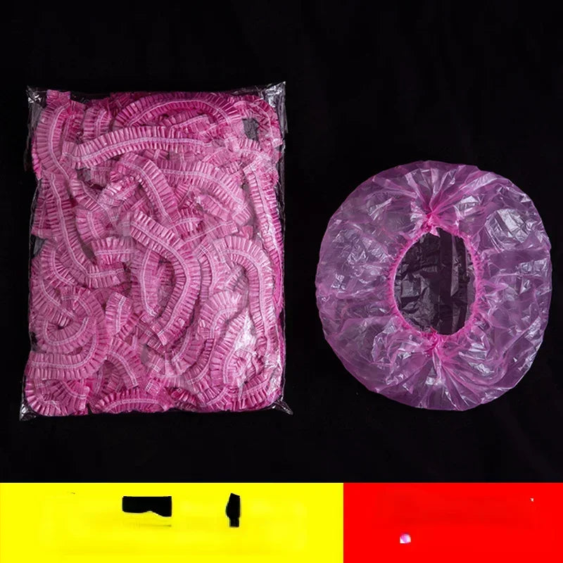 Disposable Waterproof Shower Caps for Women – 300pcs Pink