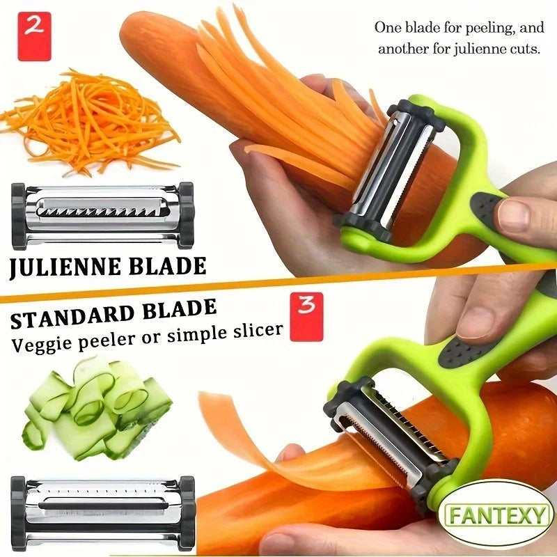 3in1 Multi Fruit Vegetable Peeler Grater Shredder Potato Kitchen