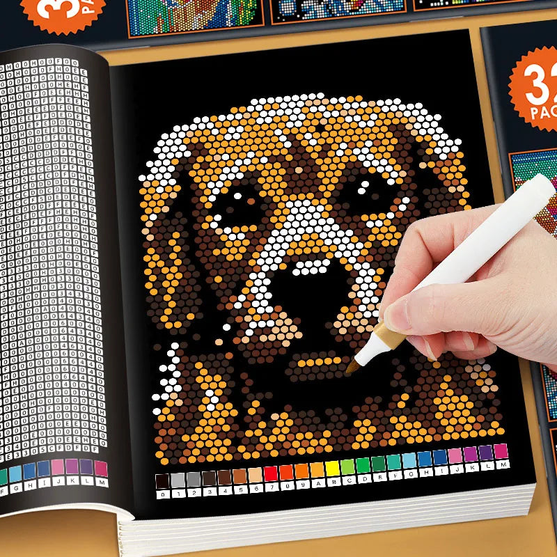 Stress Relief Pixel Art Coloring Book Adults Mystery Mosaic Number 32
