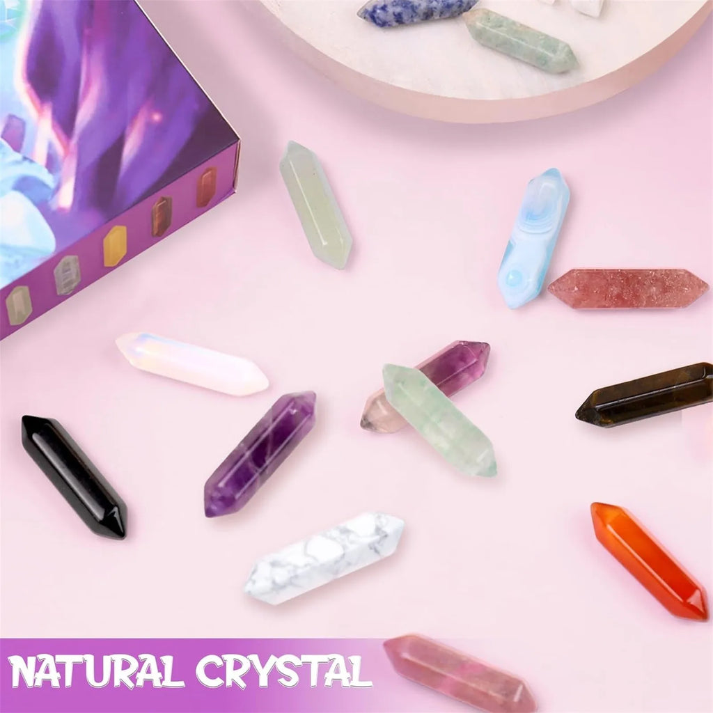 24-Day Crystal Advent Calendar | Natural Gemstone Christmas Gift