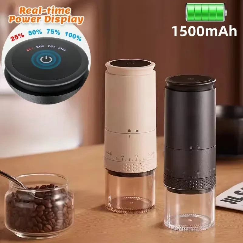 HOMEFISH Electric Burr Coffee Grinder | 38-Level Type-C Rechargeable