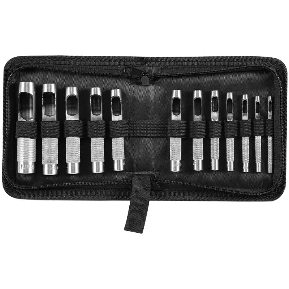 Round Hole Punch Hollow Cutter Set 12/15pc – Leather Craft Tool